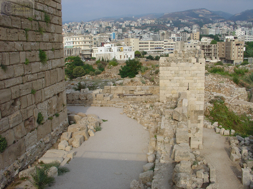 The Wall of the Crusader Castle in Byblos